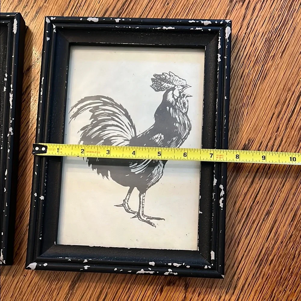 Black Rustic Farmhouse Picture Frames with Vintage Animal Photos